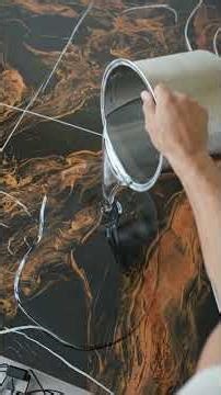 From Bare Concrete to Liquid Marble: Metallic Black Copper Epoxy LED Floor in the Living Room”