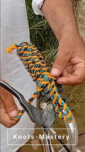 Amazing motorbike handle paracord wrapping knot #wrapping
