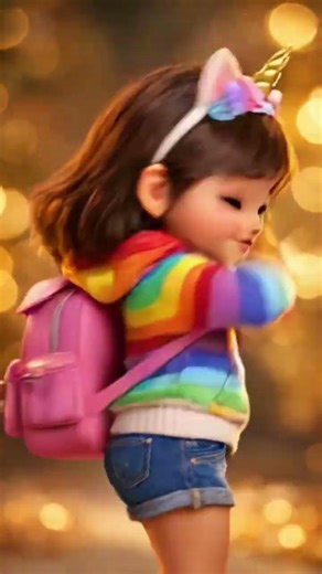 Rainbow Hoodie Girl Dancing 🌈 | Dudi Dudi Dam Dam Song 🎵