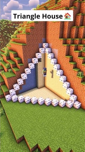 Minecraft Easy Triangle House🏠 #shorts