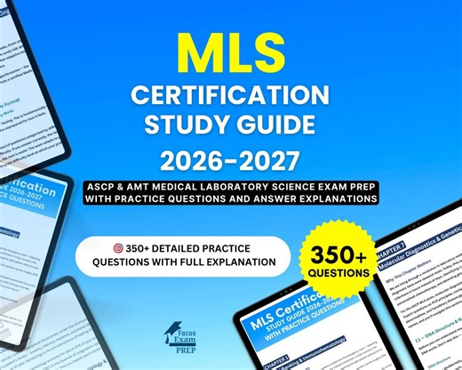 MLS Certification Study Guide 2026-2027 - ASCP & AMT Medical Laboratory Science Exam Prep With Practice Questions and Answer Explanations - Etsy Canada