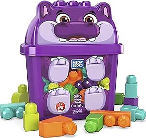 Mega Bloks First Builders Silly Hippo Grv21, Building Toys for Toddlers (25 Pieces)