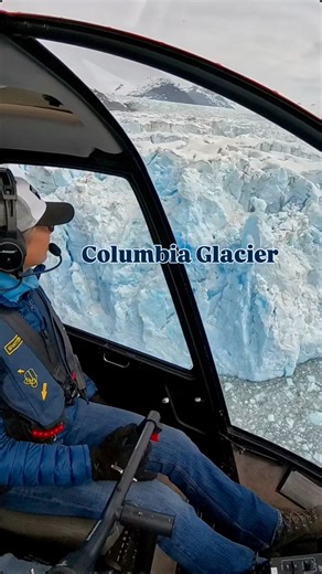 Flying over Columbia Glacier shows the scale of change in real time. Stretching more than 30 miles, it’s one of Alaska’s largest tidewater glaciers. Every day, millions of tons of ice calve into Prince William Sound as the glacier continues a retreat that began in the 1980s… now more than 15 miles. Once moving at speeds up to 98 feet per day, the glacier now flows around 25 feet daily… carrying centuries-old ice to the face where it breaks away and drifts out as floating icebergs. #ValdezAlaska