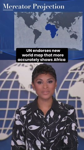 The United Nations General Assembly endorsed a new world map that represents Africa more accurately in its larger size. 164 countries voted to adopt the new map. The United States was the only country to vote no. #map #un #africs
