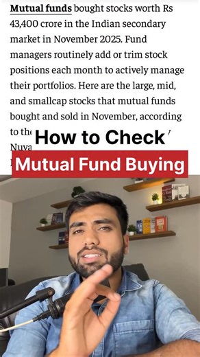 STOCKSOVET | SEBI Registered on Instagram: "Secret Trick to Track Mutual Funds🤫🤫 . . . . Content shared in this video is only for educational purpose and doesn't intend to provide any investment advice, kindly do your own research. . Stocksovet Research Services Pvt ltd is a SEBI Registered Research entity, Reg. no. INH000016366 . . . #stockmarketindia #stockstobuy #sharemarketindia . . stocks to buy , stocks to invest in India , Stock market tips , equity research , swing trading"