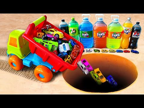 Dump Truck Marble Run Race ASMR with Racing Cars, Haba Slope in Water Slide l Satisfying Video