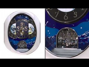 RHYTHM Magic Motion Clock 4MH408WU19 Peaceful Cosmos II