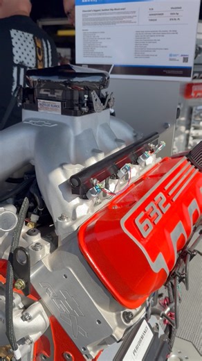 The 632 Chevy is an absolute monster. This is Chevrolet Performance’s biggest and most powerful Big Block crate engine ever built. Coming in at 632 cubic inches with a massive 10.4 liter displacement, this beast cranks out a jaw dropping 1004 horsepower and 876 lb ft of torque right out of the box. Built with an all aluminum block, forged steel crank, forged rods, and forged pistons, this engine was designed to handle serious abuse. It breathes through high flowing CNC ported cylinder heads and