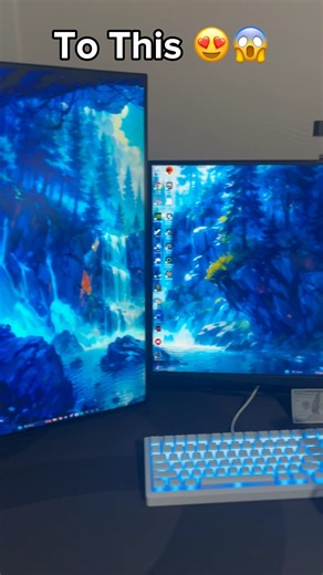 New Setup! #pc #setup #pcsetup #dualmonitor