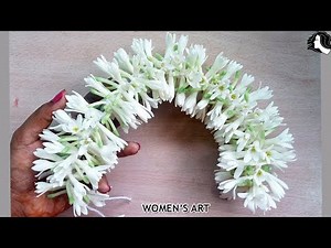 how to tie sampangi flower garland for god | sampangi flower garland making at home | WOMEN'S ART