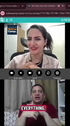 Aula de inglês com turca na Native Camp 3 meses grátis nativecamp.net/pt-br #falandoingles #shorts