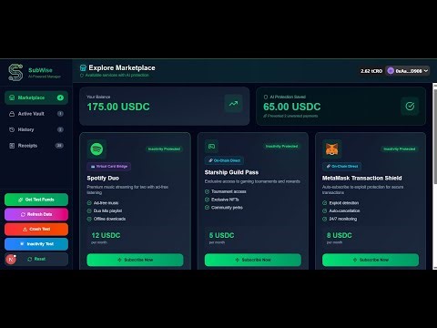 SubWise Protocol: AI-Powered Subscription Manager [Cronos x402 Hackathon Demo]