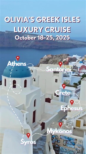 3.9K views · 31 reactions | ONLY 3 CABINS LEFT!!! Book your spot today and explore the Greek Isles in luxury with Olivia! https://www.olivia.com/explore-trips/2025-greek-isles-luxury-cruise | Olivia Travel | Facebook