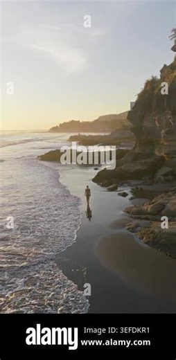 A serene late afternoon walk along the rugged coastline of El Salvador Stock Video Footage - Alamy