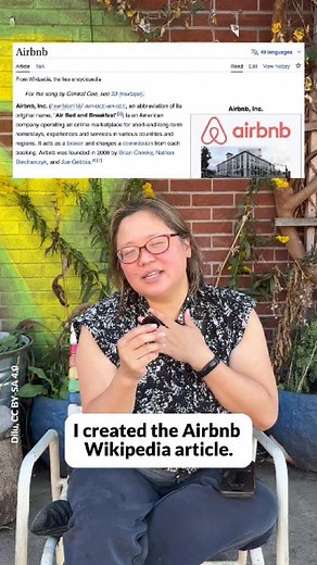 Wikipedia on Instagram: "Did you know that "Airbnb" is an abbreviation of the company's original name, "Air Bed and Breakfast"? Meet Jennifer, who created the original Wikipedia article about Airbnb in 2010."