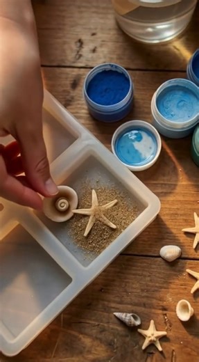 ✨ Resin Ocean Tray | Satisfying DIY Pour & Reveal 🌊