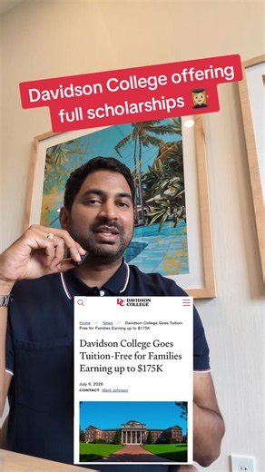 Davidson College offering full scholarships #davidsoncollege #hiddengems #ncrealestate #davidson #college
