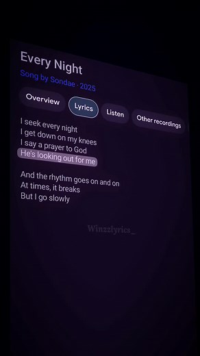 Every night🙌🎧 @Sondae - #lyrics #music #winzzlyrics #foryou #fyp