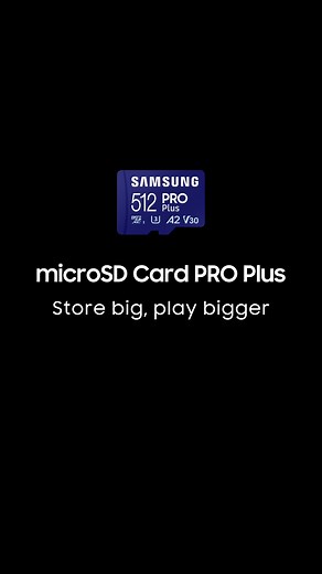 Introducing your new go-to card. With supercharged write speeds and trusted performance, expand storage on your gaming device or tablet to play more performance-intensive games. Get the speed and capacity to stay on the go, no matter the device. #SamsungMemory #MemoryCard | Samsung