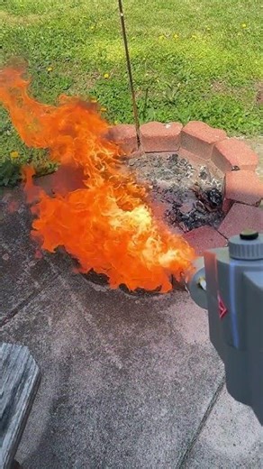Flamethrower vs Charcoal Briquet