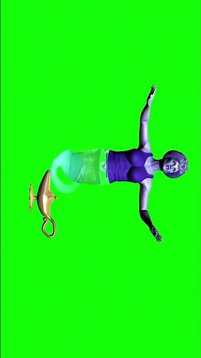 Genie green screen animation | magic lamp chroma key | fantasy smoke effect stock footage #animation