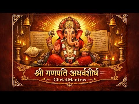 Ganapati Atharvashirsha Full Fast Chant | Vedic Ganesha Mantra For Wealth & Wisdom 🐘🔱