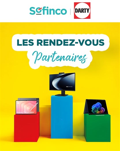 ❄️ Les soldes d’hiver débarquent chez DARTY ! ❄️ Des prix qui fondent, des envies qui explosent 😍 C’est le moment de craquer sur vos équipements préférés, avec une solution de paiement proposée par Sofinco 💛 Paiement sans frais du 7 au 19 janvier 2026 ➡️ 5x sans frais de 599€ à 3000€ ➡️ 10x sans frais de 999€ à 3000€ Un crédit vous engage et doit être remboursé. Vérifiez vos capacités de remboursement avant de vous engager. 📍 En magasin et sur Darty.com ✨ Faites-vous plaisir, l’hiver n’a jama