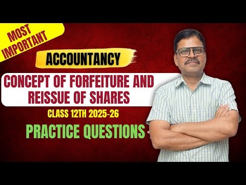 Forfeiture & Reissue of Shares | Practice Questions & Answers | Class 12 Accounts