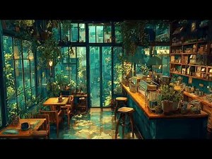 Cozy Anime Style Café 🌤️ Ambient Coffee Shop Sounds