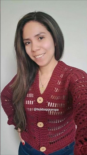 Tutorial 👆 Ale cardigan crocheted #knitting #crochet #knitters