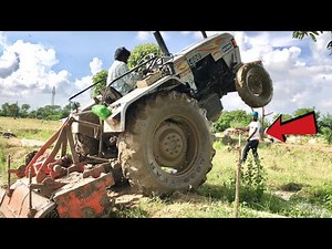 EICHER 480 tractor stunt and stuck in mud | How to rescue the tractor