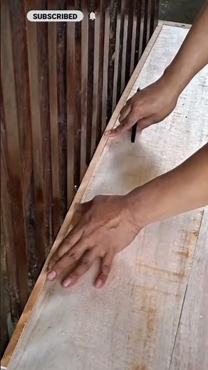Simple Technique to Draw Straight Lines on Wooden Boards Using a Thin Stick — Neat