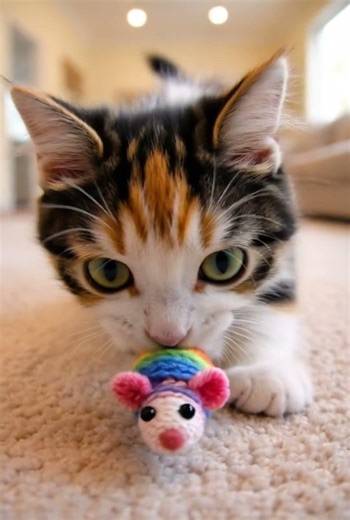 You gave her toy instead of food 🥹 #maplethekitten #cutekitten #hungry #shorts