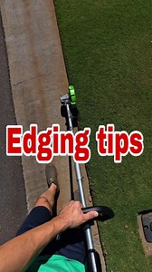Edging tips⤵️ 1️⃣ Start off shallow: If it's the first edging of the season, trying to go too deep will just bog things down. That wheel is adjustable so use it to set your depth. 2️⃣ Keep the blade vertical: lateral tipping to either side can cause the blade to make too wide of a gap resulting in a wavy edge. Small adjustments through the left hand will help control for this. 3️⃣ Use the guide arrow: all edgers will have a notch or an arrow on the guard denoting the pathway of the blade. Stay f