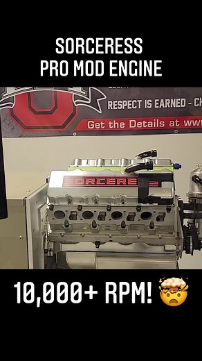 It’s crazy the sound the valvetrain makes at 10,000 RPM! #promod #engine #engines #spintron #efiuniversity #racecar #streetcar #dragracing #dragcar #twinturbo #boostedcars #bigblock #billet #cam #cammed #rpm #motorsports #automotive #cars | Sorceress