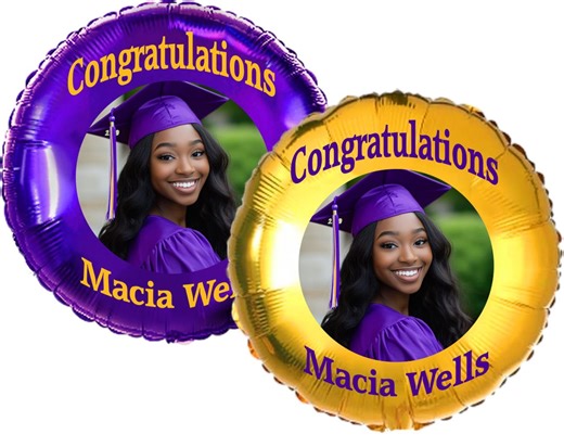 Personalized Graduation Photo Balloons, Set of 2 - Etsy