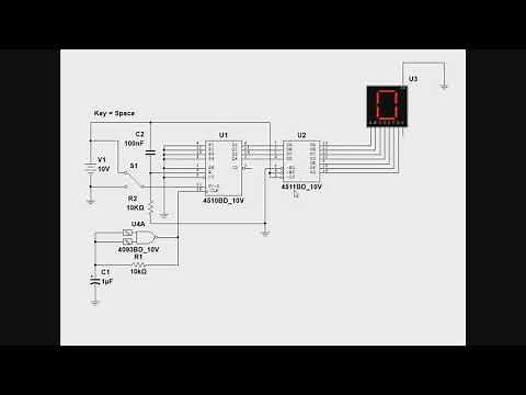 Aula com o multisim 9 CI CD4511 Decodificador BCD