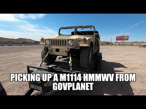 Picking up a HUMVEE From GovPlanet M1114 MCTAGS HMMWV