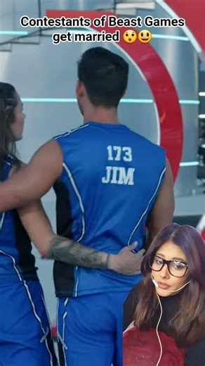 Contestants of Beast Games get married 😃 #mrbeast #beastgames #challenge #funny