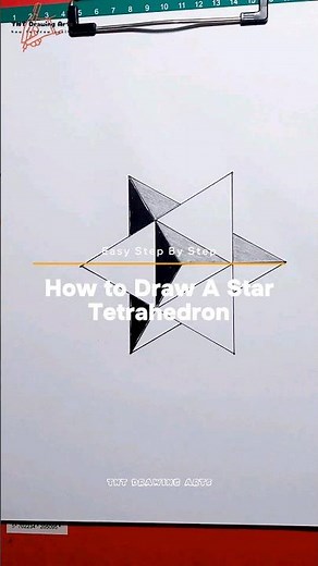 How To Draw A Star Tetrahedron | Easy Step By Step Drawing Geometric Arts #howtodraw #easydrawing