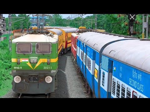 TWO TRAIN CROSSING IN SAME RAIL ROAD | BUMPY RAILROAD | Train Simulator | Railwork | NTG GAMING