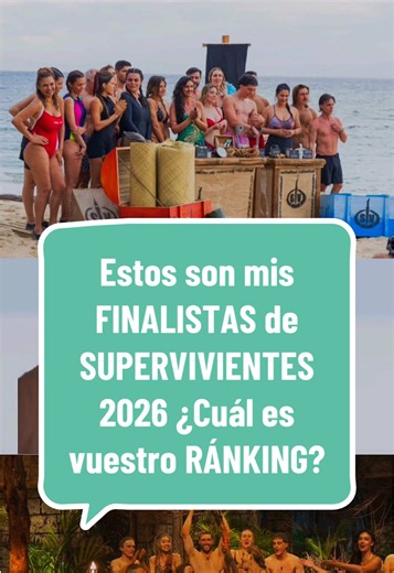 Estos son mis FINALISTAS de SUPERVIVIENTES 2026 ¿Cuál es vuestro RÁNKING? || #supervivientes #finalistas #reality #teleentiktok #telecinco