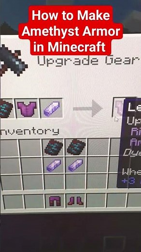 How to Make Amethyst Armor in Minecraft #gameplay #minecraftbuilds