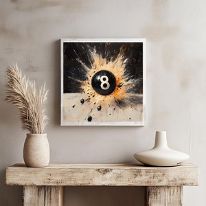 Exploding 8-ball Art Print, Retro Vegas Style - Etsy Canada