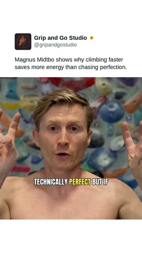 Magnus Midtbo shows why climbing faster saves more energy than chasing perfection.