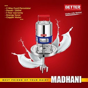 📞Order Now :- 9849172220,9801156666 अब घरमै सरल तरिकाले सफा र शुद्ध बटर तथा नौनी घ्यू बनाउने Electric मदानी प्रयोग गरि ढुक्क हुनुहोस् l (One year warranty,made in india) Better Madhani - MILKY WAY 2 Way Curd Percolator Power: 200Watt 1-Year Warranty Energy Saver Copper Motor | Naaptol Nepal - Online