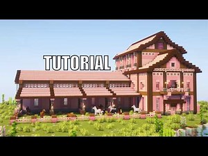 Minecraft: How to build Cherry Blossom Stables Tutorial