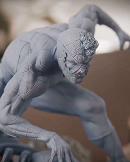 Spiderman - 3D statue ready to print #figure #digitalsculpting #3dprinting #spiderman