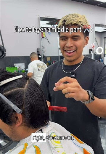 How to Layer a Middle Part: A Tampa Barber's Tutorial ✂️