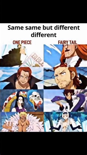 One Piece vs Fairy Tail Characters "Same Same But Different" 🤫 Shanks, Hancock & More.